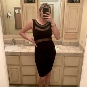 Sleek black cocktail dress